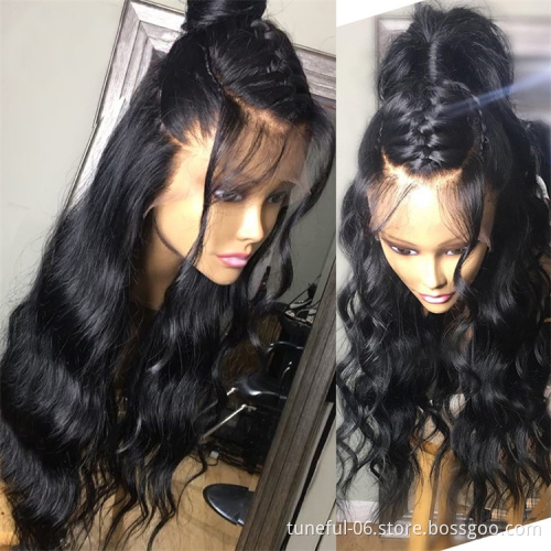 13*4 glueless swiss lace frontal wigs raw indian human hair lace wigs virgin cuticle aligned body wave lace front wig